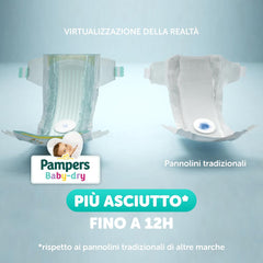 Pampers Baby Dry XL velikost 6 (15-30 kg), 111 plen + 500 bodů zdarma navíc