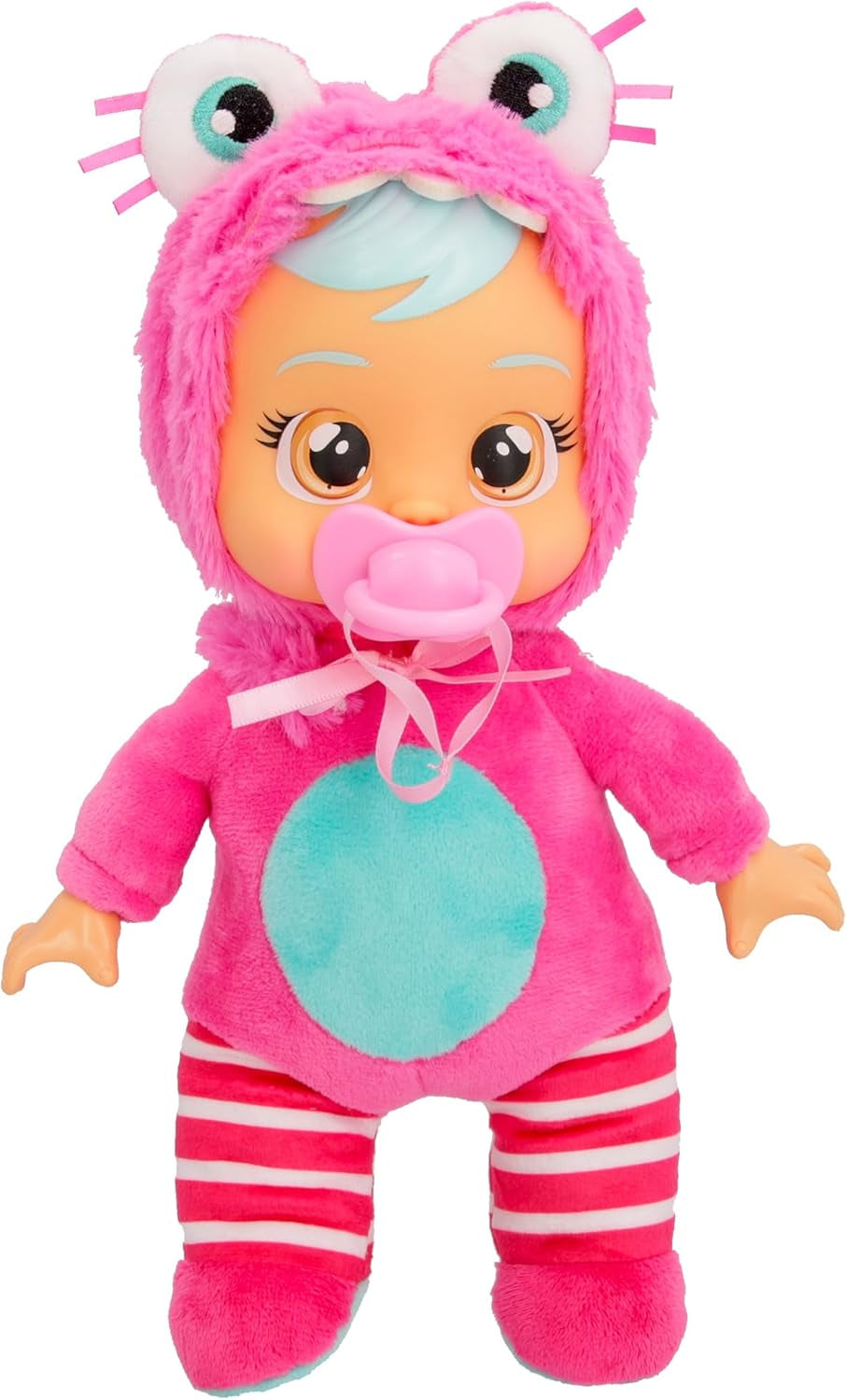 Cry Babies Tiny Cuddles Monster Momo, Plüsch-Baby-Puppe, Tiny Cuddles s osobním pyžamem pro příšerky, das echte Tränen weint, Kinder ab 18+ Monaten