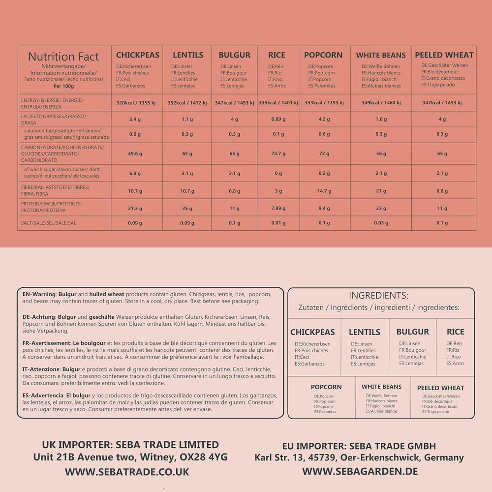 Seba Garden Red Lentils 1kg - prémiová celá čočka z Kanady - Massor Dal, bez GMO, s vysokým obsahem bílkovin, s vysokým obsahem vlákniny - vše přírodní, veganské, bez lepku, ideální do polévek a kari