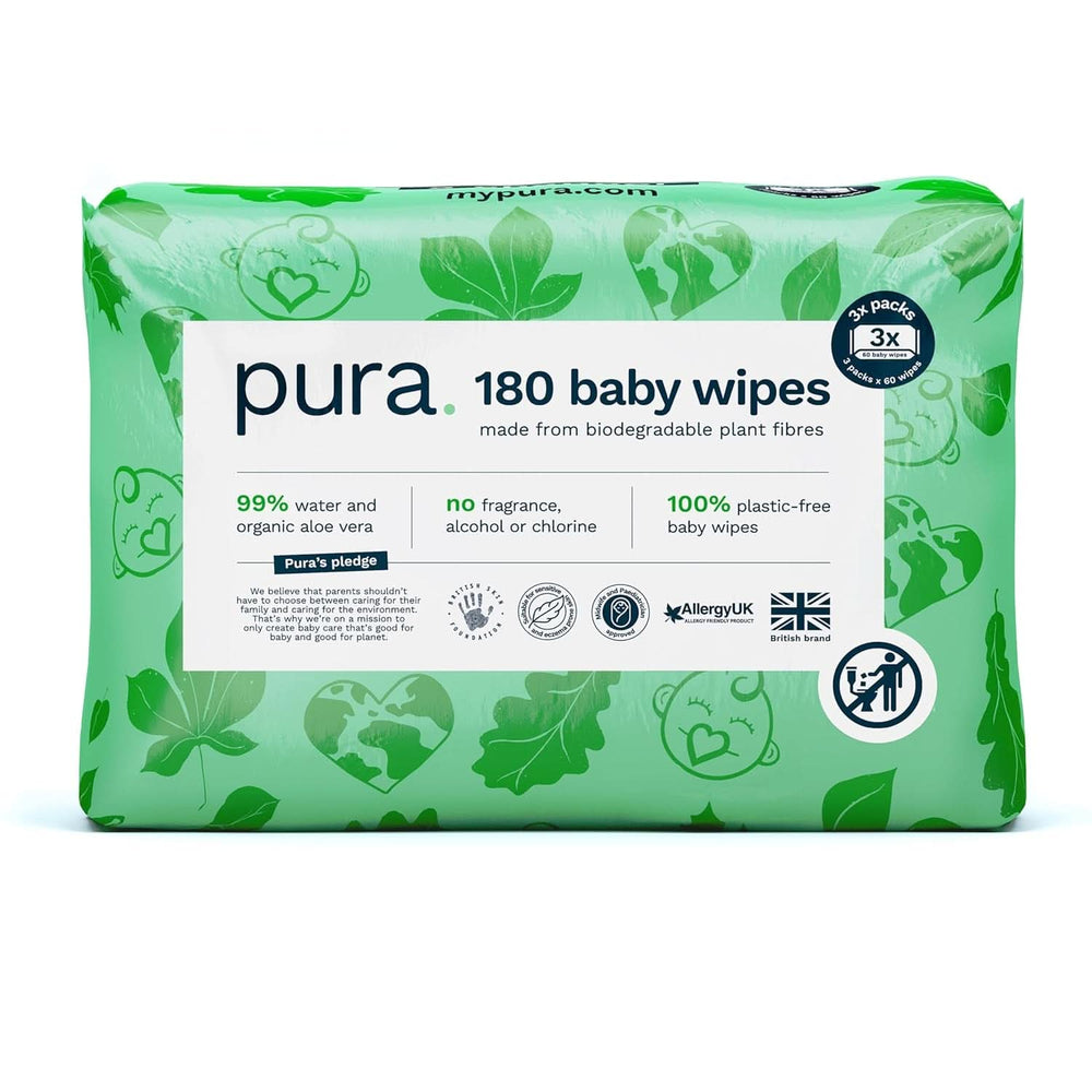 Ekologické dětské ubrousky 99% voda bez plastu Biologicky odbouratelné vlhčené ubrousky pro citlivý ekzém pro novorozence Naty Shop 180 jednorázových ubrousků