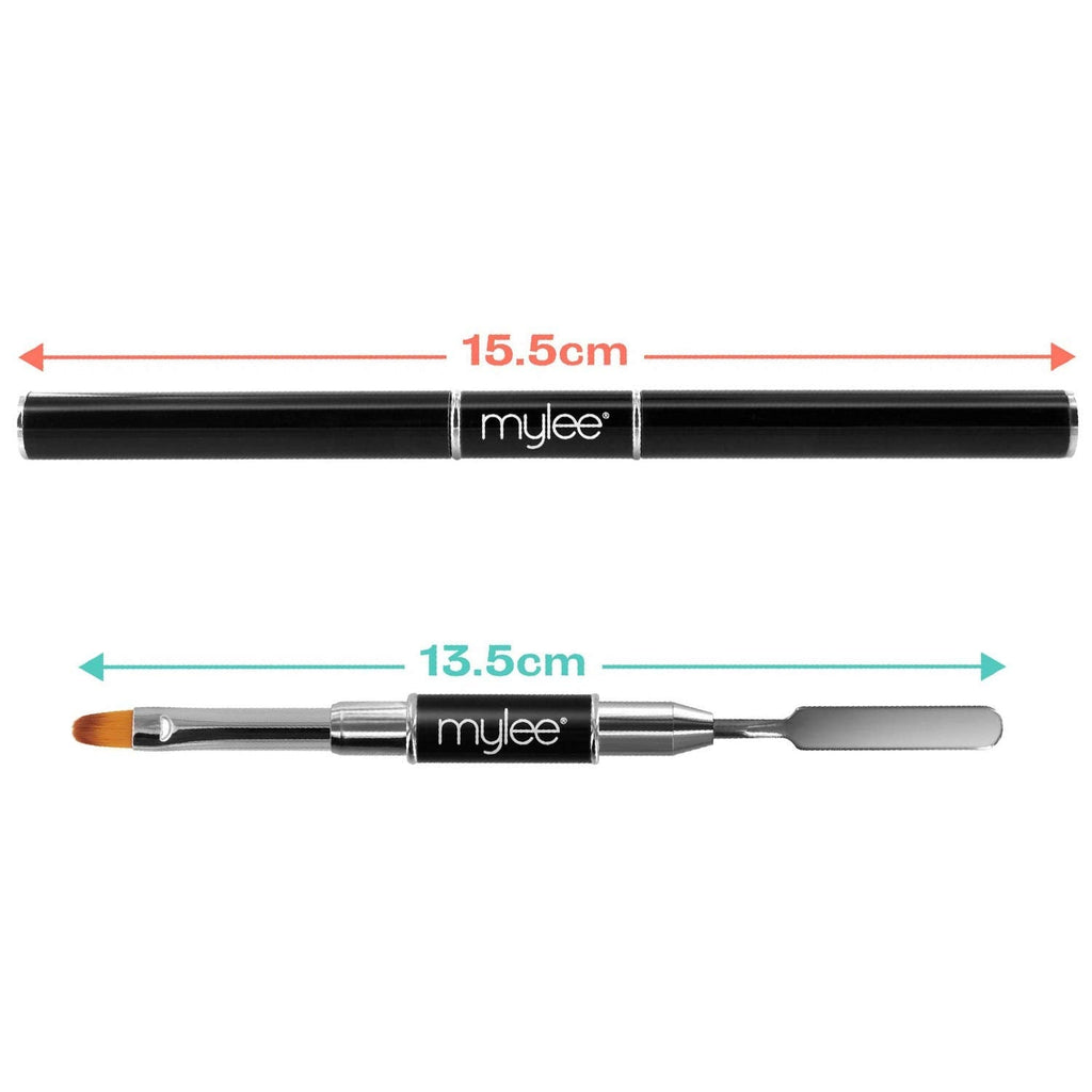 Mylee Magic Extender Gel Tool Mit Zwei Enden – 2 in 1 Pinsel & Spachtel Für UV/ LED Nagelkunst, Nagelspitzen & Für Extensions