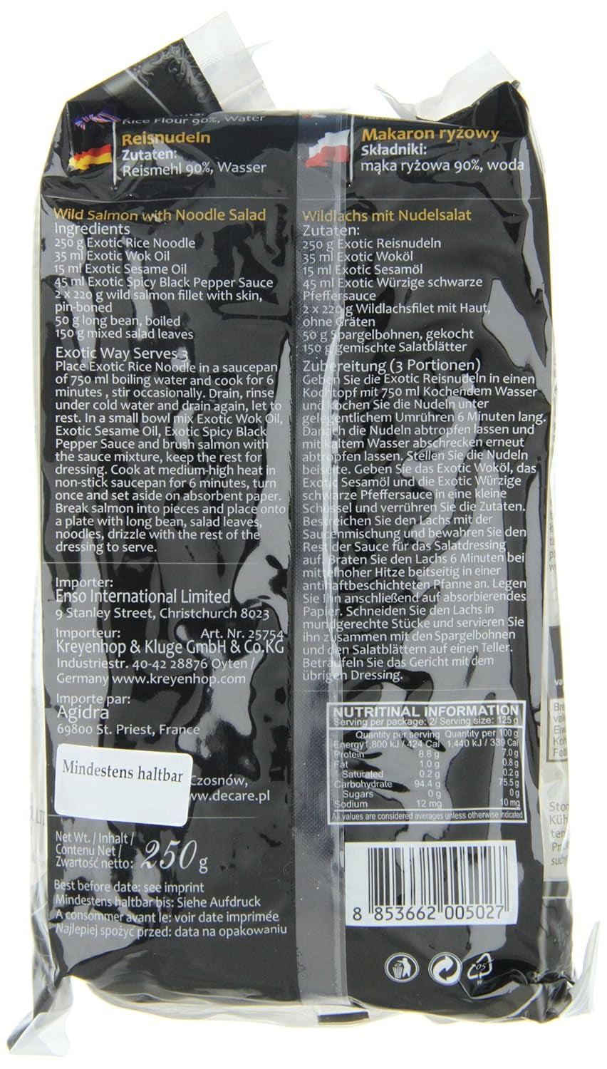 Balení 3 mm rýžových nudlí po 12 (12 x 250 g)