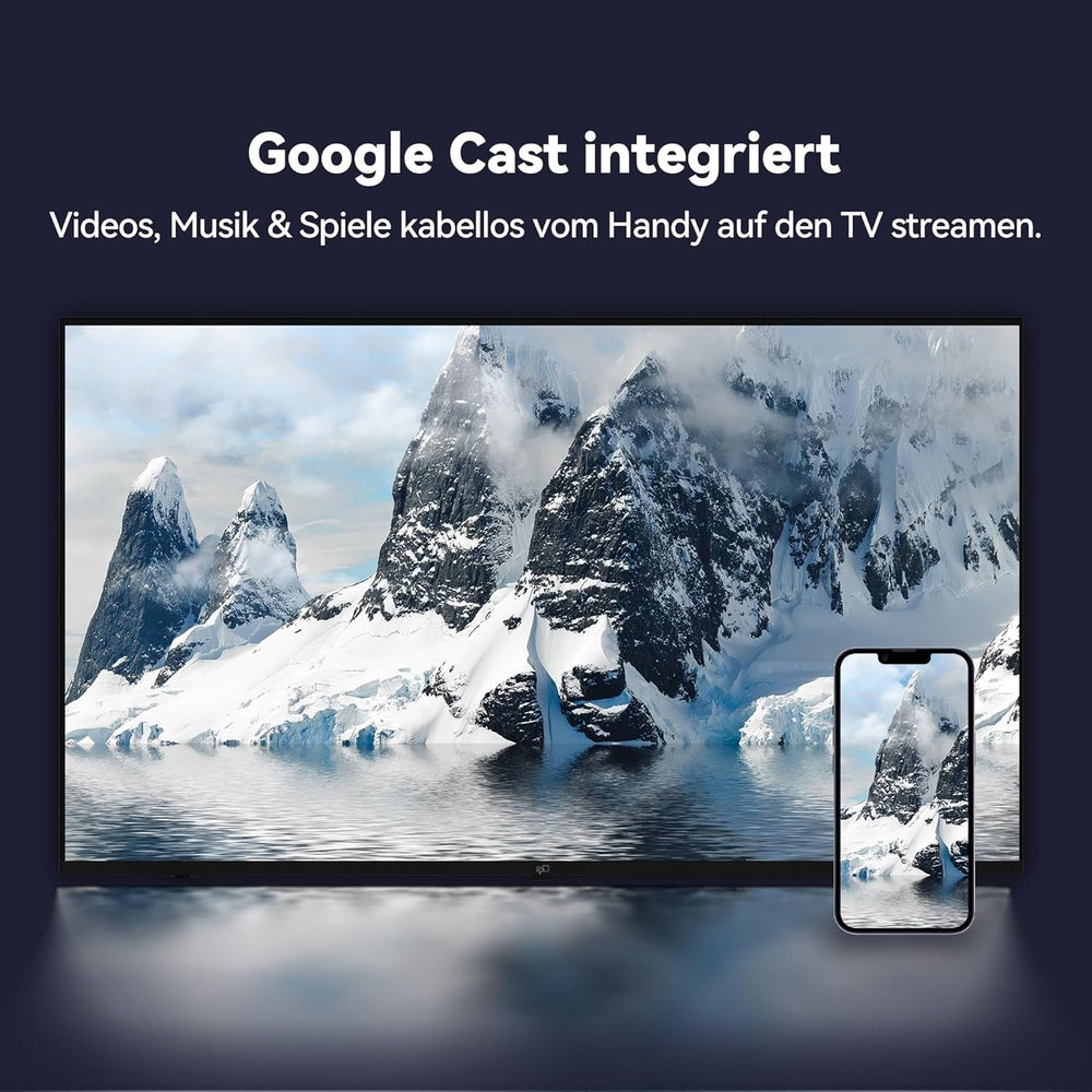 Google TV 4K UHD 139,7 cm (55 inch) cu Google Play și Google Cast integrate, HDR 10, Dolby Vision, Dolby Atmos, Memc, control vocal, negru, 4K, 139,7 cm (55 inch)