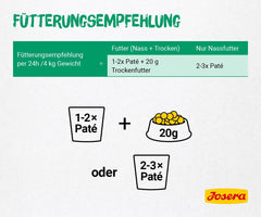 JOSERA Pateu de rață și pui cu pătrunjel (16 x 85 g) | Adult | Hrană umedă premium pentru pisici adulte | Pateu de rață și pui | Ulei de somon | Fără cereale | Hrană umedă pentru pisici în pliculețe proaspete | Pachet de 16