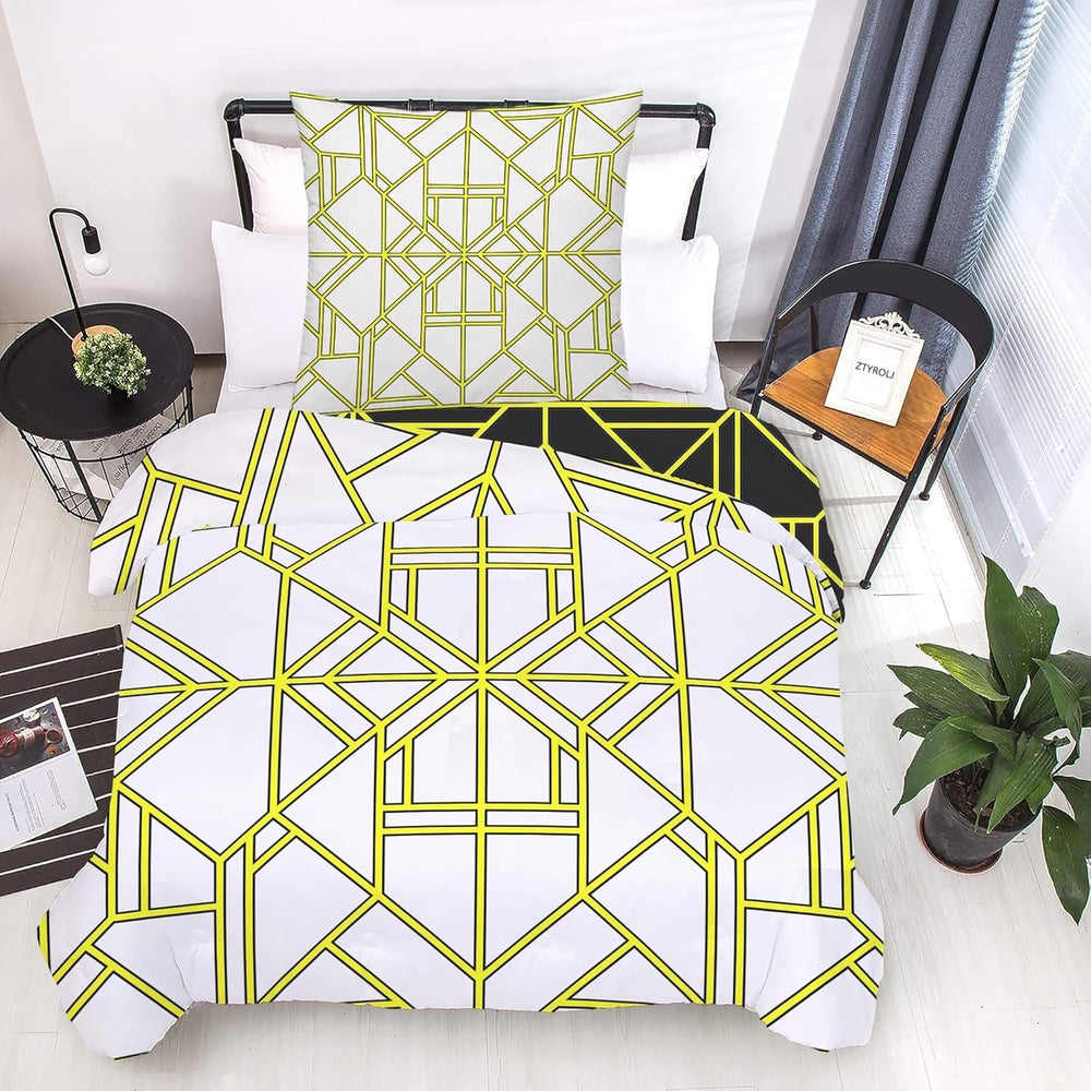 Povlečení pro děti, chlapce, různé modely, se zipem, polyesterová mikrovlákna Povlečení dětské Naty Shop Geometrické linie 135X200 Cm + 80X80 Cm