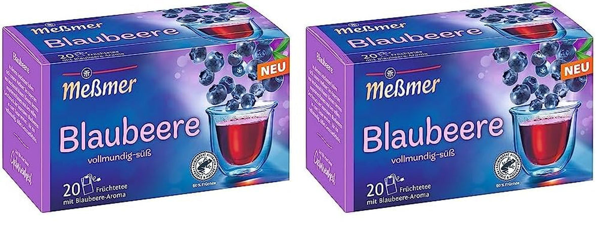 Meßmer Afine | 20 pliculețe de ceai | Fără gluten | Fără lactoză | Vegan (pachet cu 2)