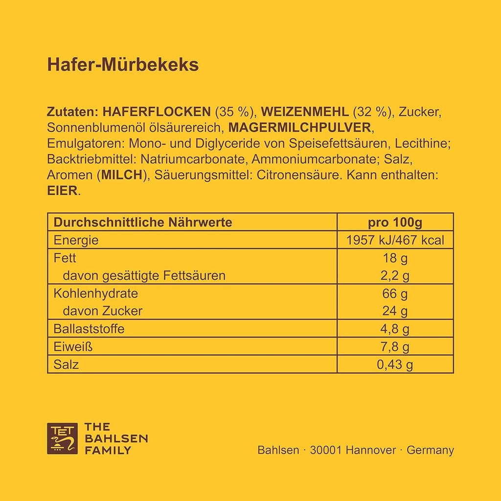 LEIBNIZ Biscuiți cu ovăz, 230 g, Biscuiți crocanți copți cu ovăz și grâu (1 x 230 g)