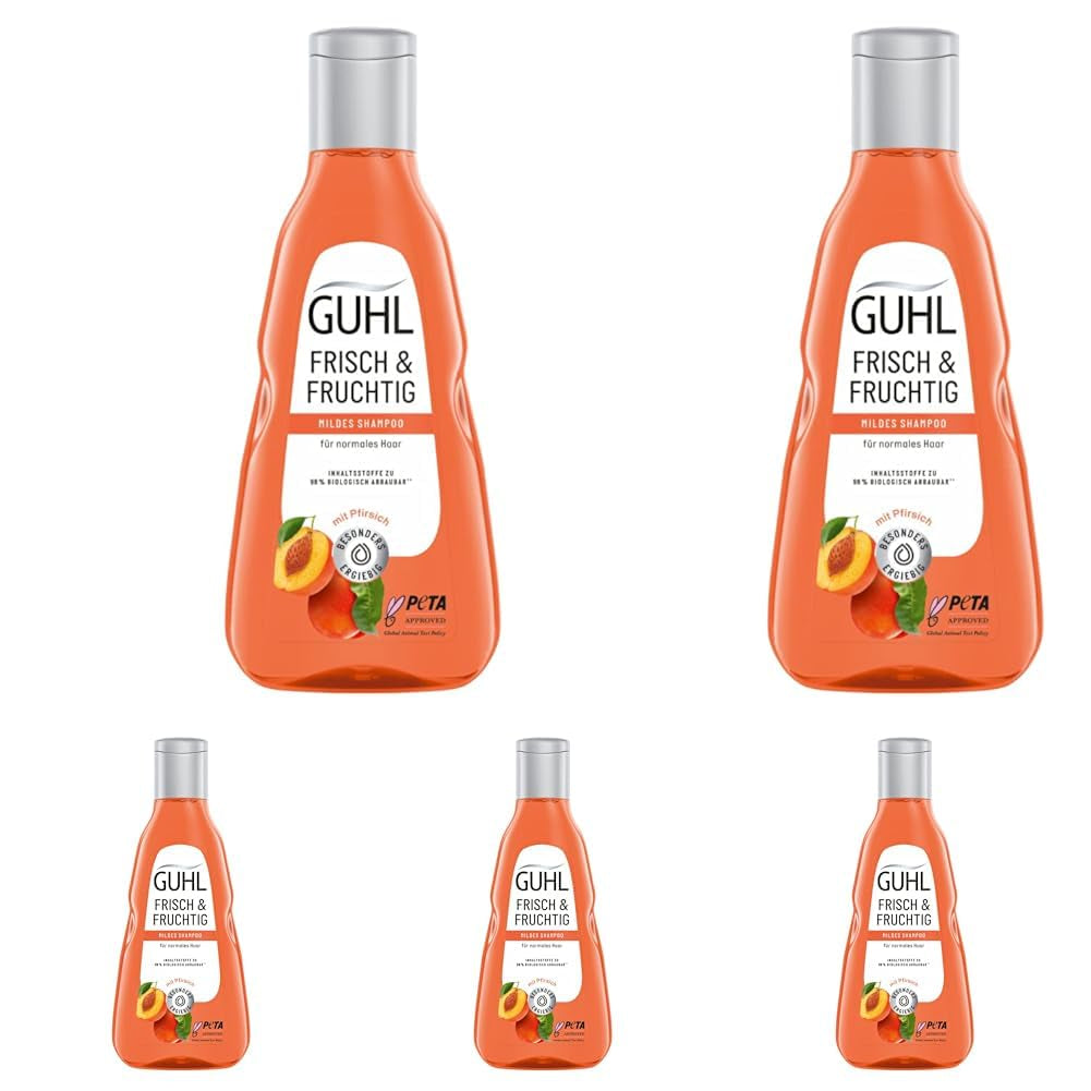Guhl Fresh & Fruity Shampoo - Conținut: 250 Ml - Tipul de păr: Normal Duș și baie Guhl 5 x 250 ml