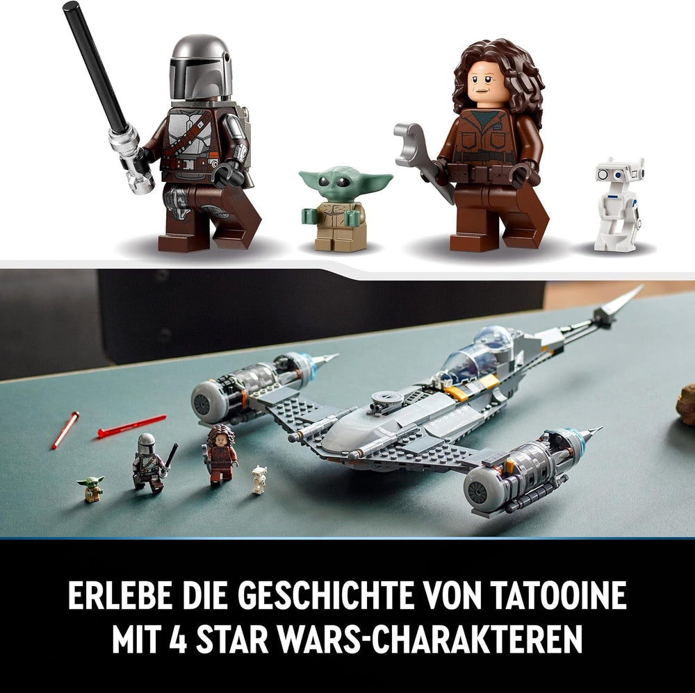 LEGO Star Wars Mandalorian Fighter N-1 z Knihy Boba Fetta Stavebnice s vesmírnou lodí Sada 4 postav včetně figurky Baby Yoda 75325 Stavebnice Besuche den LEGO-Store