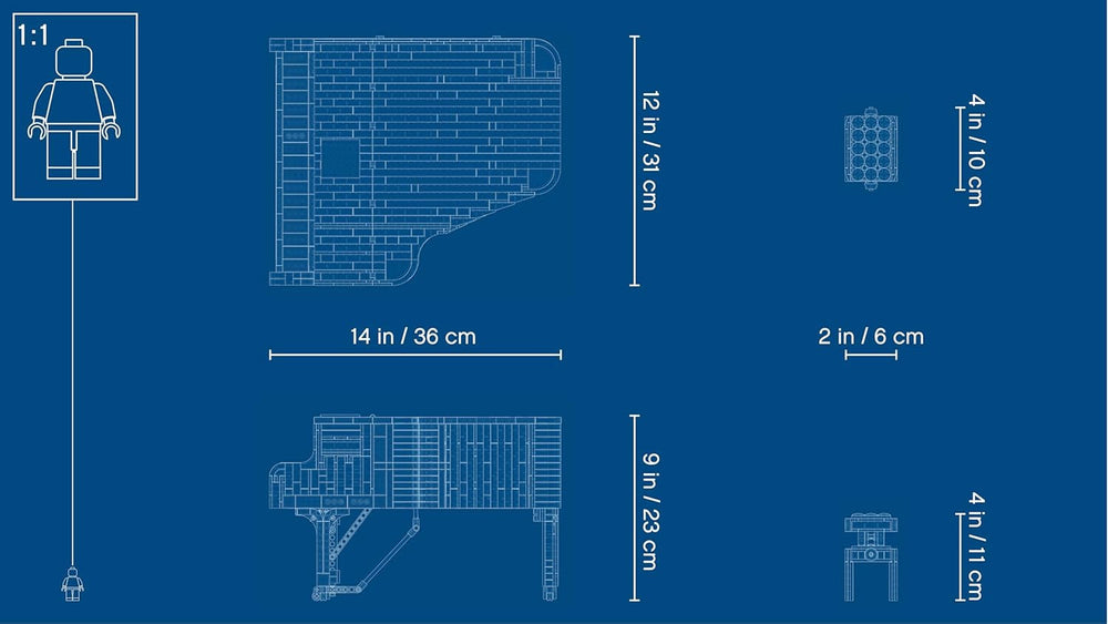 LEGO Ideas Konzertflügel (21323); Bauset; Ihr eigener Konzertflügel; tolles Modellbauprojekt geschätzten Pianisten, Musiker, Musikliebhaber oder Bastler (3.662 Teile)