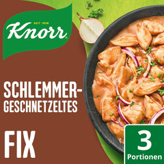 Knorr Fix Würzmischung Schlemmer-Geschnetzeltes für ein leckeres Fleischgericht ohne geschmacksverstärkende Zusatzstoffe 43 g 1 kus