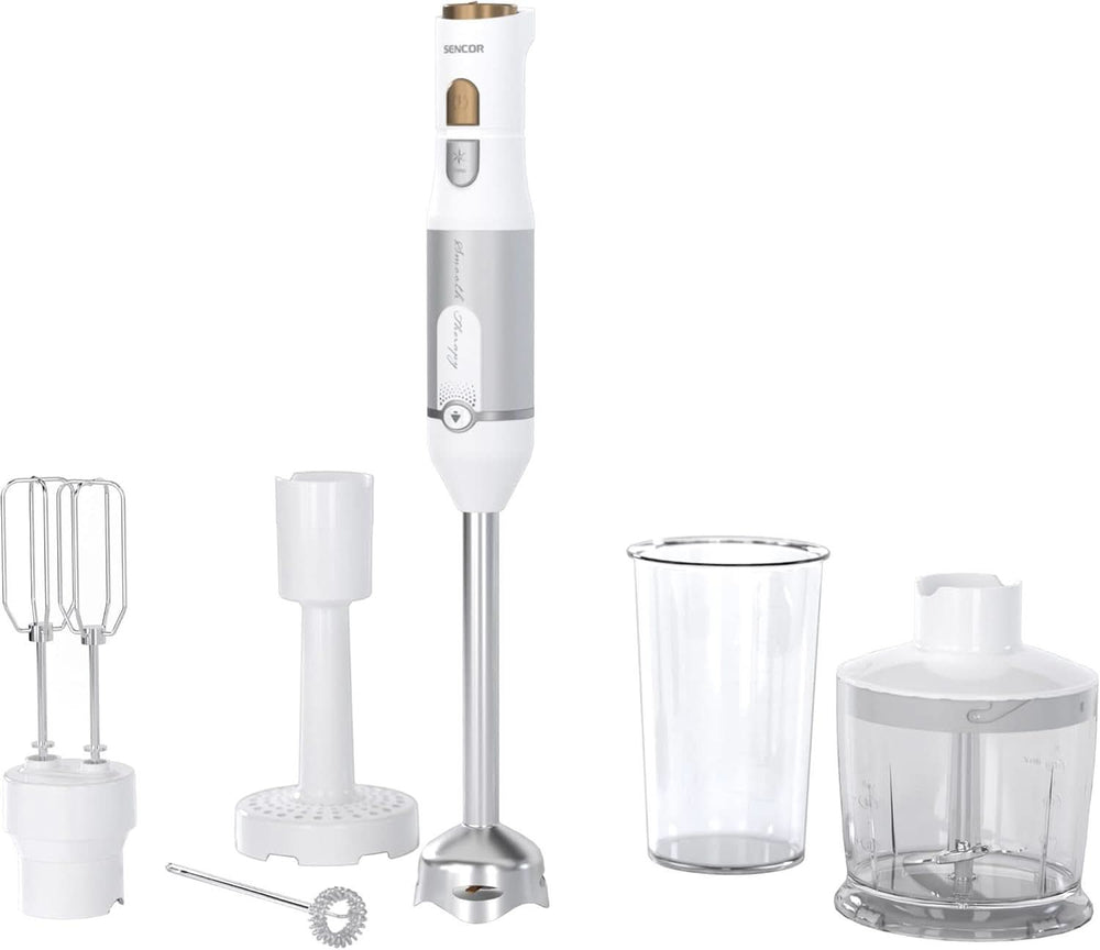 Sencor Multifunktionaler Standmixer, Ultra-Leistungsstark, 6 v 1, 1200 W, Mit Doppel-Schneebesen, Zerkleinerer & Mousseur, Kartoffelstampfer, Quadblade-Klingen Aus Titan, Stufenlose Bucatarie Naty Shop