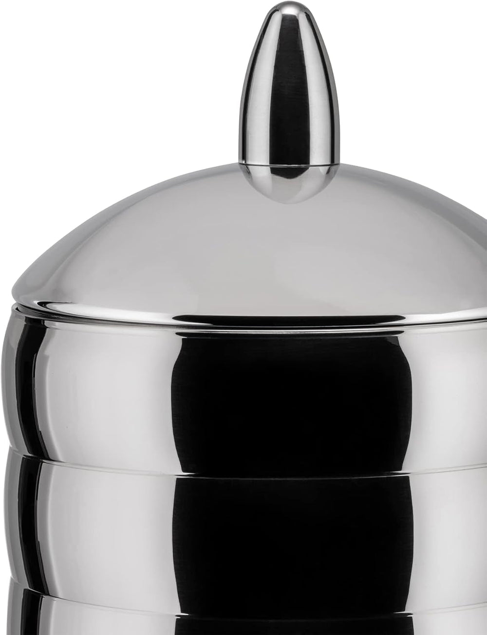 Alessi Kalistò 2 CB02 - Borcan de bucătărie din oțel inoxidabil 18/10 cu buton din aluminiu, 114 cl, argintiu Cutii depozitare alimente Naty Shop