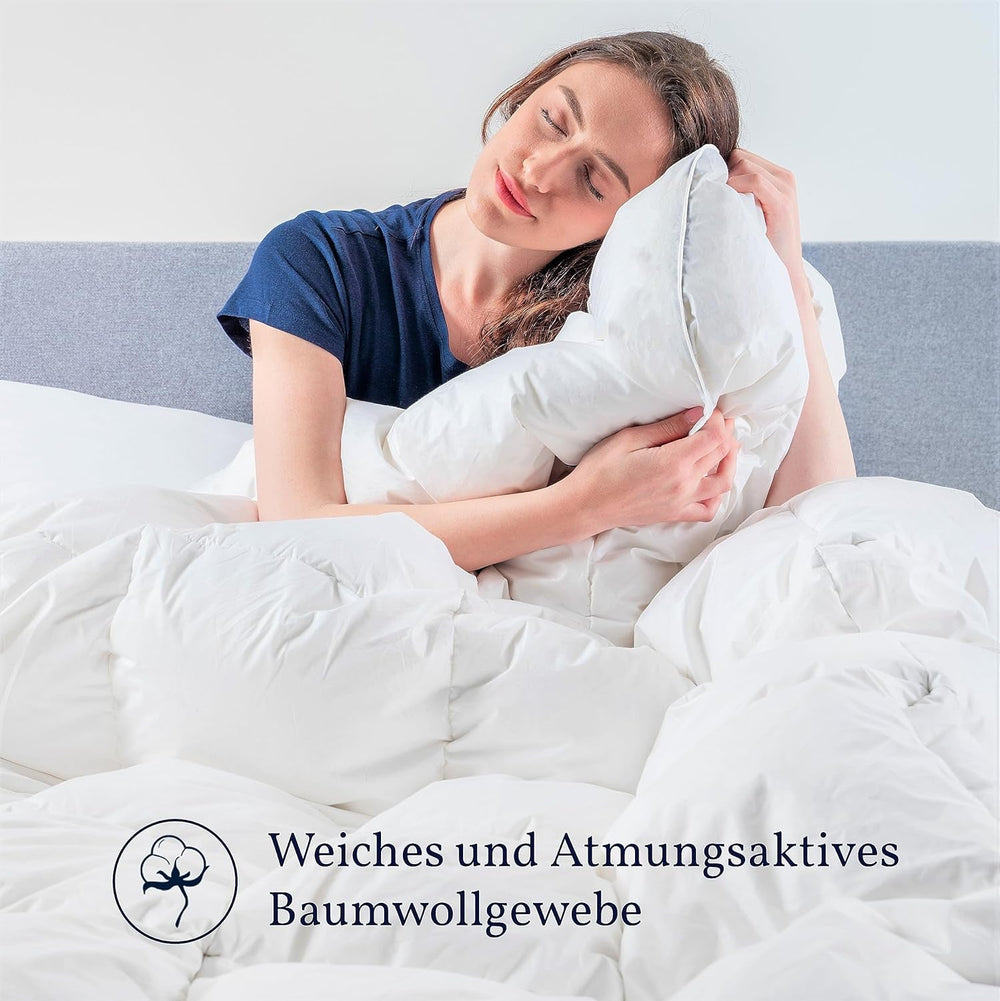 Nordic Paradise - Pohodlná přikrývka - 50% německé kachní peří - Teplá zimní přikrývka - 200X200 Cm Přikrývky a přikrývky Naty Shop