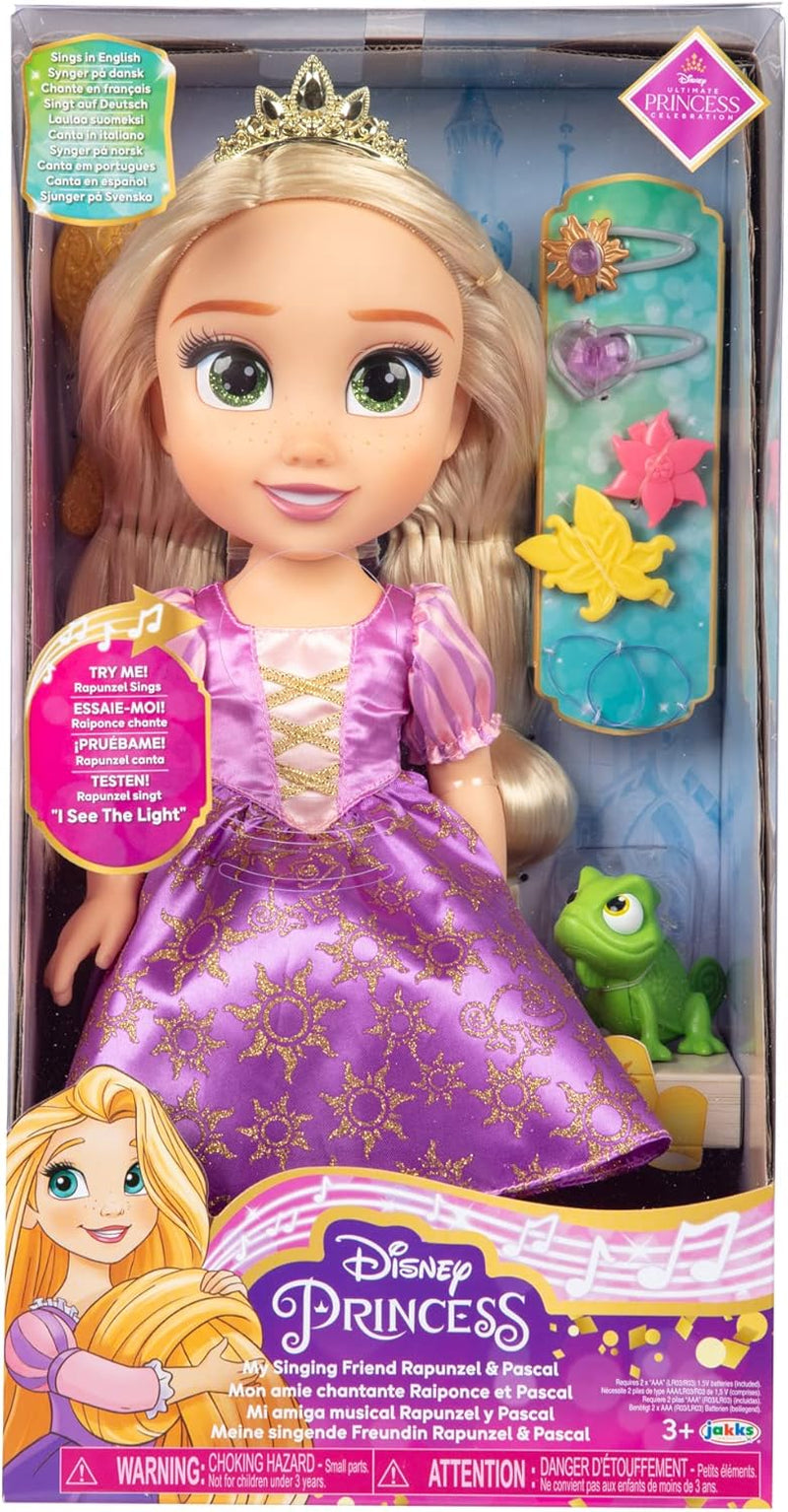 Disney Princess Singing Rapunzel Doll 35 Cm, Cântă "I See the Light", Include accesorii pentru mai multă distracție, Perfectă pentru fetițe cu vârsta peste 3 ani, Violet Papusi Naty Shop