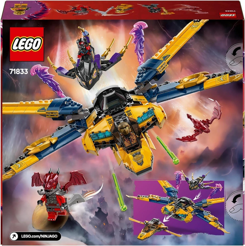 Ras a Arinův LEGO NINJAGO Super Storm Flyer - Hračka s dronem, vystřelovači, čepelemi a motory - Vč. 3 minifigurky na hrdiny nindžů – stavebnice pro chlapce a dívky od 8 let 71833 stavebnice Besuche den LEGO-Store