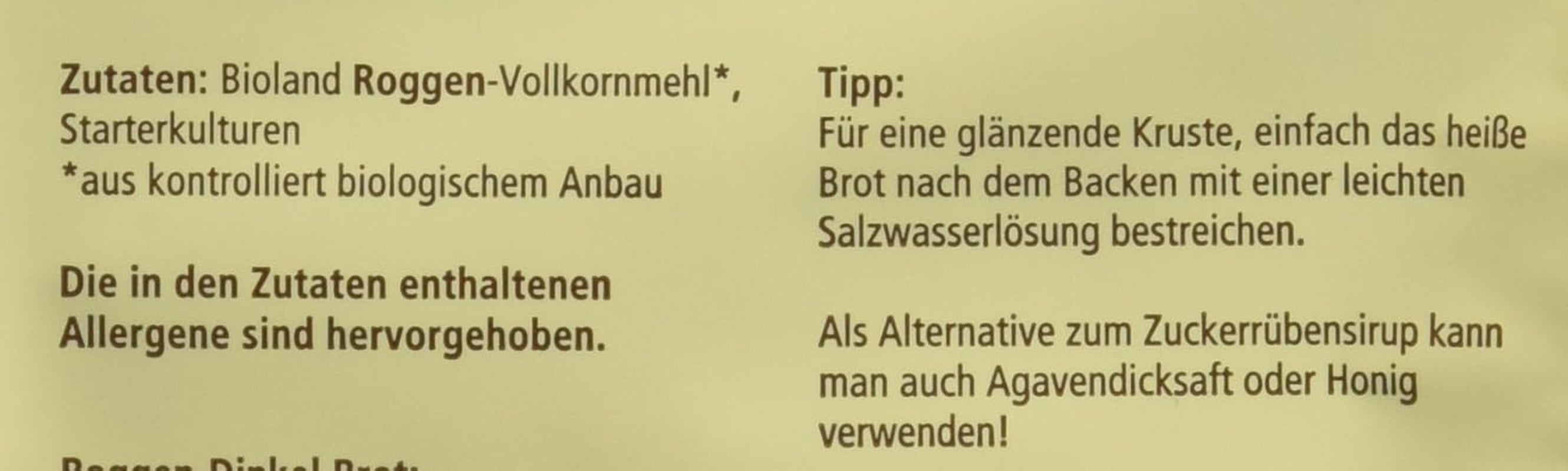Lecker'S Bio Vollkorn Sauerteig (10 X 30 G) Směs na pečení a vaření Naty Shop