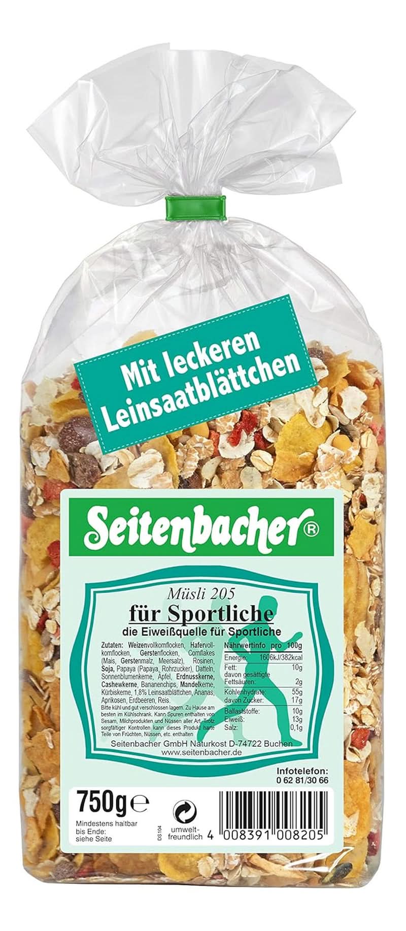 Seitenbacher Muesli Pentru Oameni Sportivi, 750 grame Naty Shop Default Title