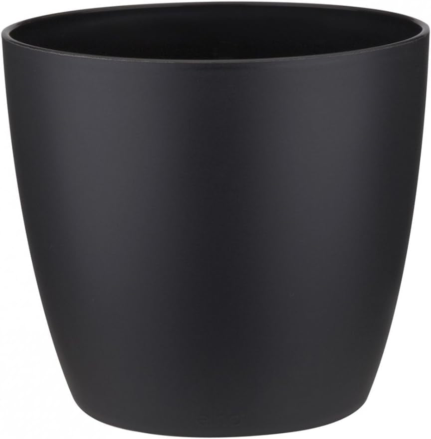 elho Brussels Round 18 - Ghiveci de flori de interior - Ø 18,3 x H 16,8 cm - Negru/Antracit