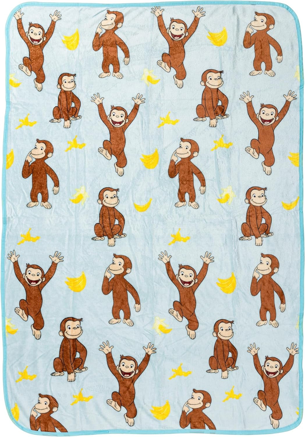 Silver Buffalo Garfield závěsná deka, fleece, 114,3 X 152,4 cm Postele a přikrývky Silver Buffalo Curious George Bananas