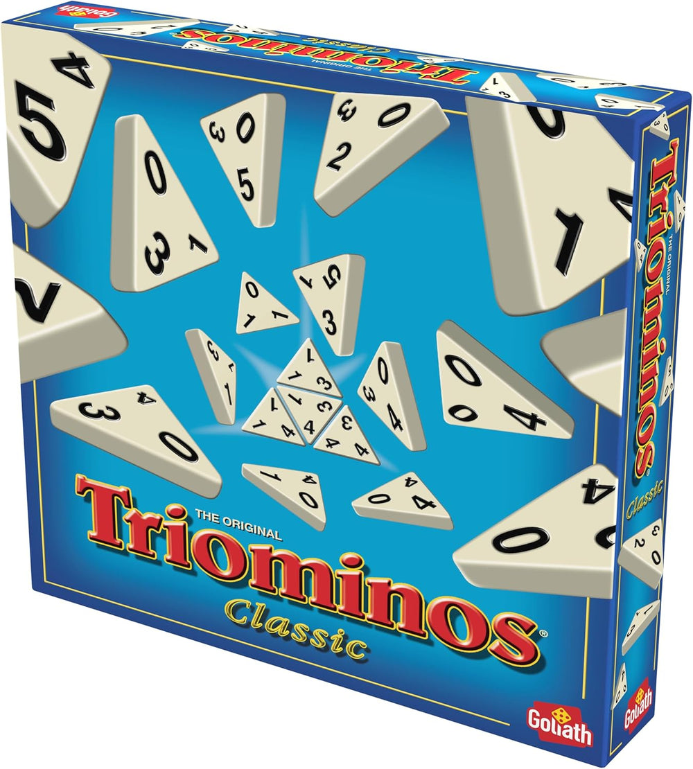 Goliath - Triominos Classic - Populární desková hra pro mládež a dospělé od 6 let - Rodinná zábavná a společenská hra pro 2-4 hráče - S taktikou a strategiemi pro děti i dospělé