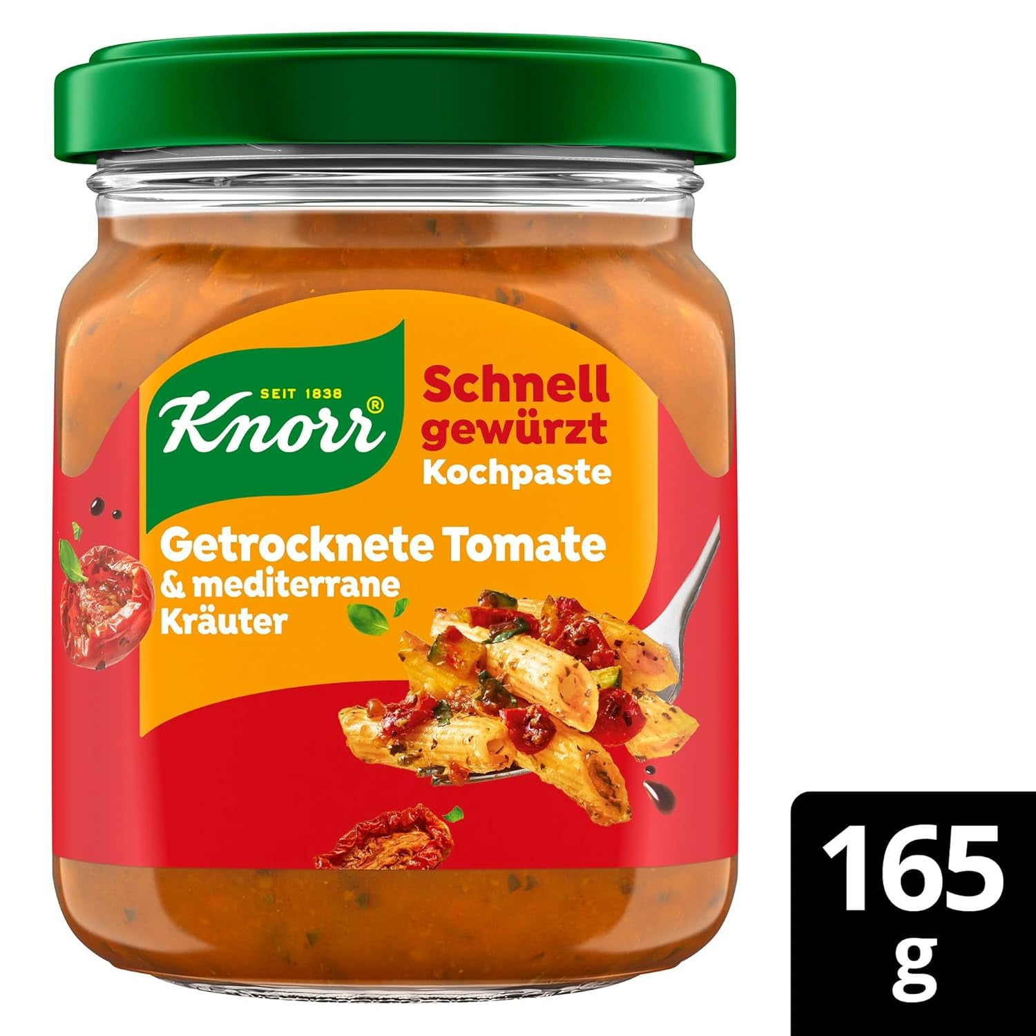 Knorr Schnell gewürzt Kochpaste Getrocknete Tomato & Mediterranean Kräuter einfach & schnell für einen besons intenzivní, geballten Gesmack 165 g
