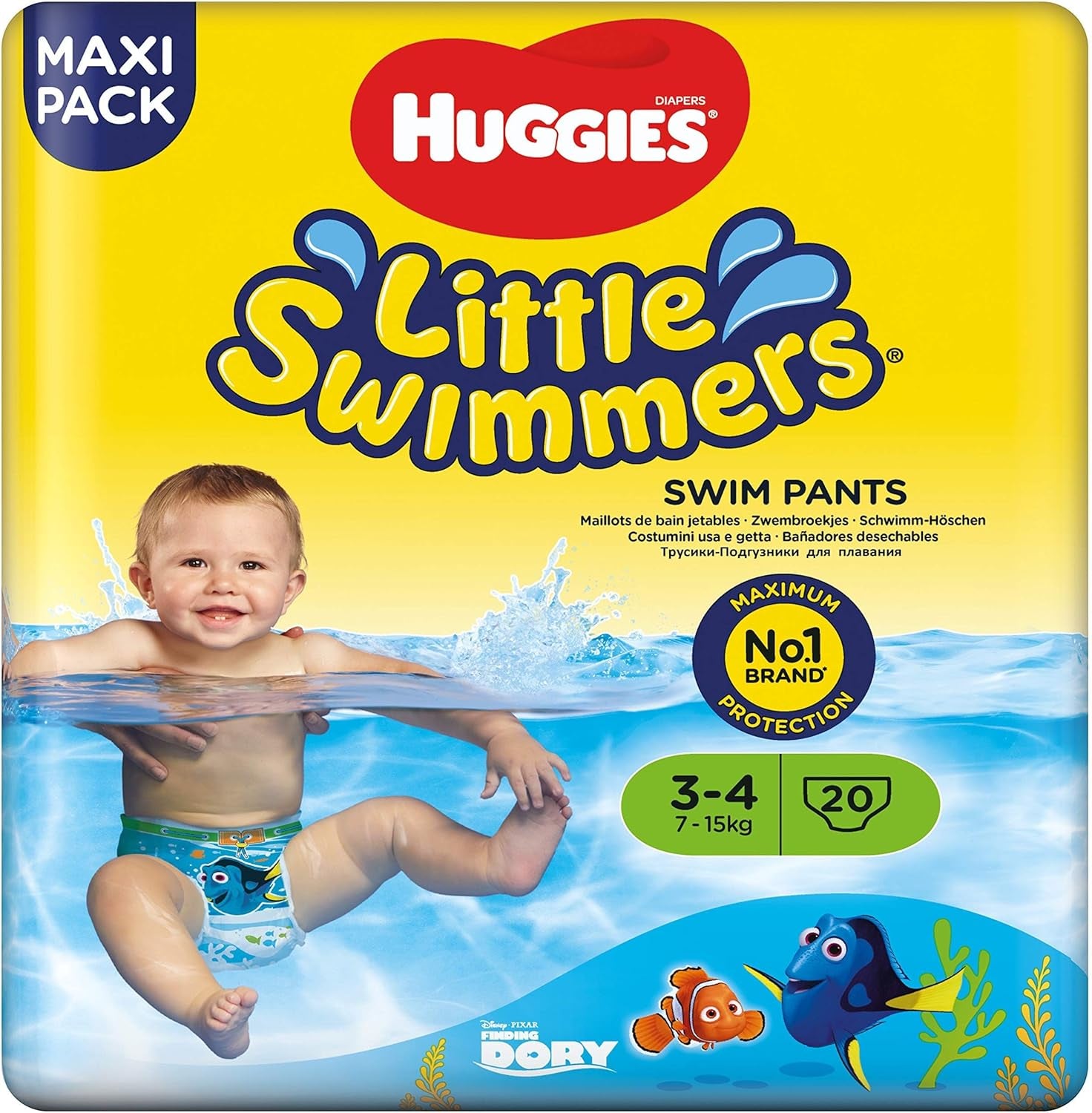 Plavecké plenky Huggies Little Swimmers, velikost 3-4 (7-15 kg), 1 balení po 20 ks