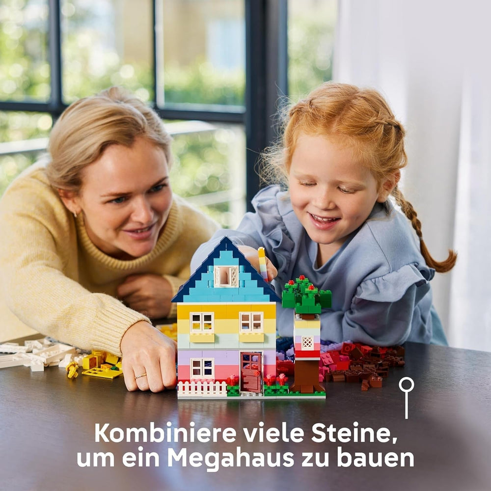 LEGO Classic Kreativní domy, Stavebnice kostek pro děti, Stavebnice 850 kostek, Stavebnice domu s příslušenstvím, Dárek pro chlapce a dívky 4 roky staré 11035 Stavebnic Beuche den LEGO-Store