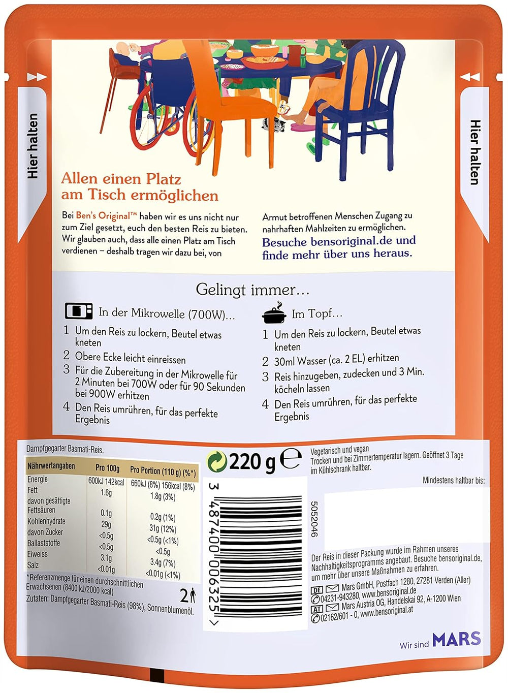 BEN'S ORIGINAL™ Express Basmati rýže 6 x 220 g