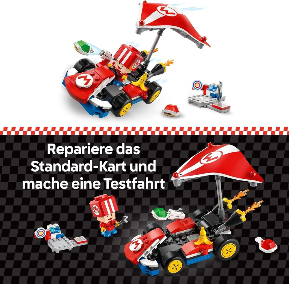 LEGO Super Mario: Mario Kart – standardní motokára, kolekce Nintendo, dárek pro děti, umožňuje chlapcům, dívkám a hráčům od 7 let hrát samostatně, dobrodružná hračka s figurkou ropuchy 72032 Stavebnice Besuche den LEGO-Store