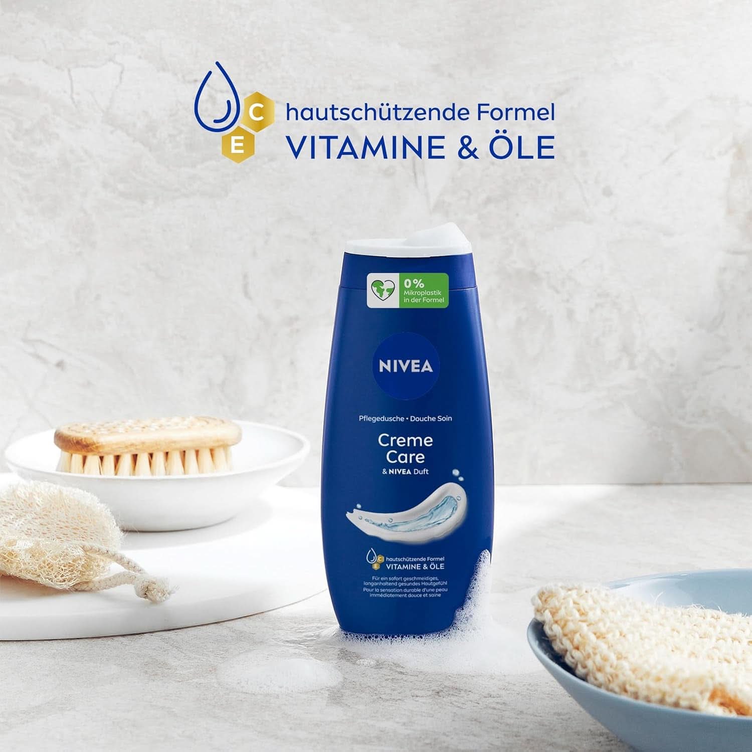 NIVEA Creme Care, sprchový gel s vitamíny a esenciálními oleji, 250 ml Sprcha a koupel Naty Shop