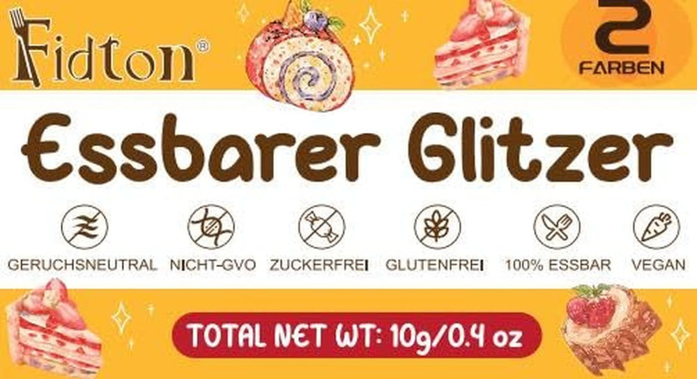 Jedlé třpytky, prášek, 5 gramů Glitter Naty Shop