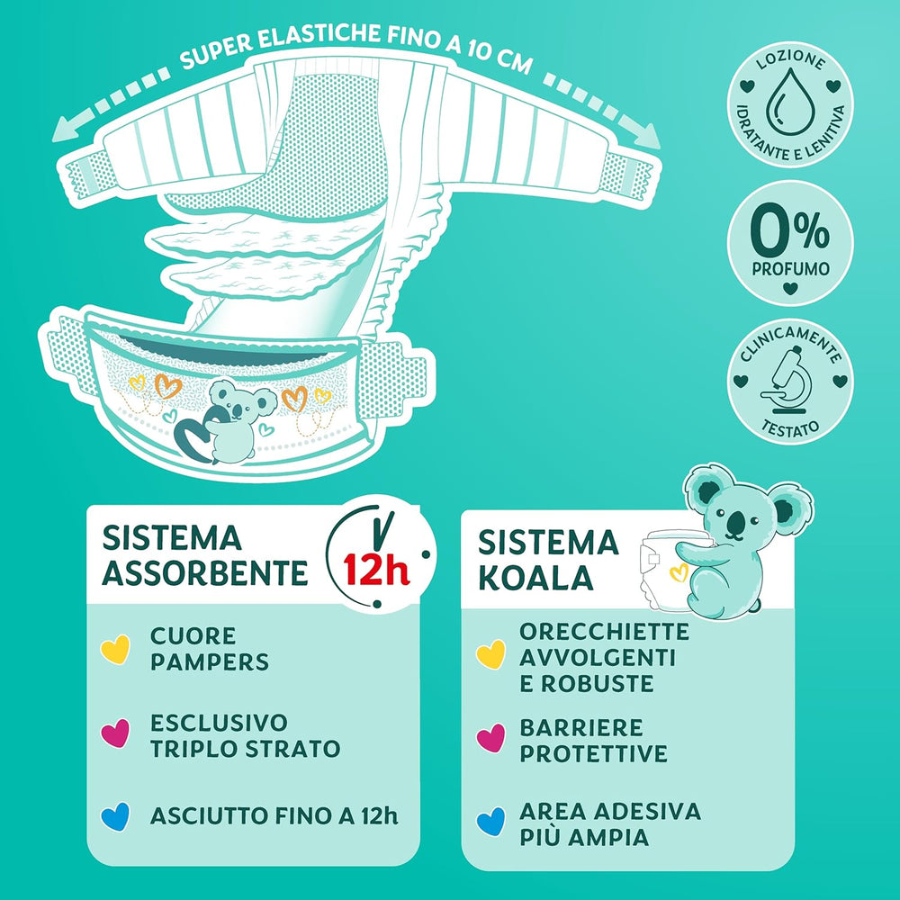 Pampers Baby Dry Maxi velikost 4 (7–18 kg), 200 plen + 500 bodů pro mazlení navíc zdarma