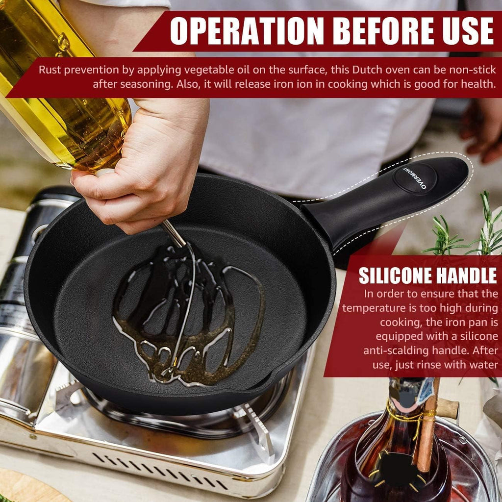 OVERMONT tigaie de grătar din fontă cu mâner Oale si Tigai Naty Shop