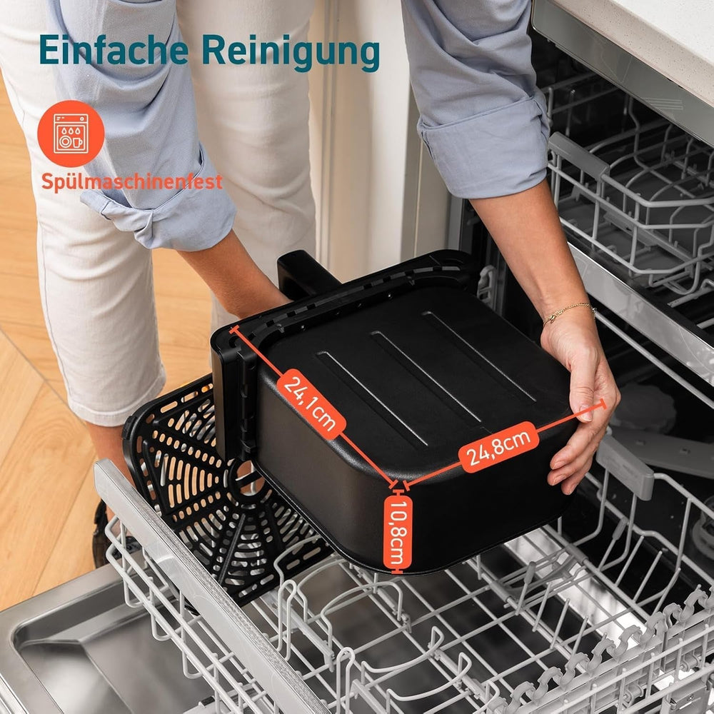 COSORI Hot Air Fryer Airfryer, 12-In-1 Air Fryer XXL 6.2L, Hot Air Fryer cu fereastră de vizualizare și memento de agitare, 80 de rețete Electrocasnice Naty Shop