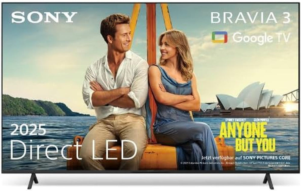 Sony BRAVIA, KD-50X75WL, televizor LED de 50 de inci, 4K HDR, Google TV, Smart TV, compatibil cu Alexa, BRAVIA CORE, HDMI 2.1, meniu de jocuri cu ALLM