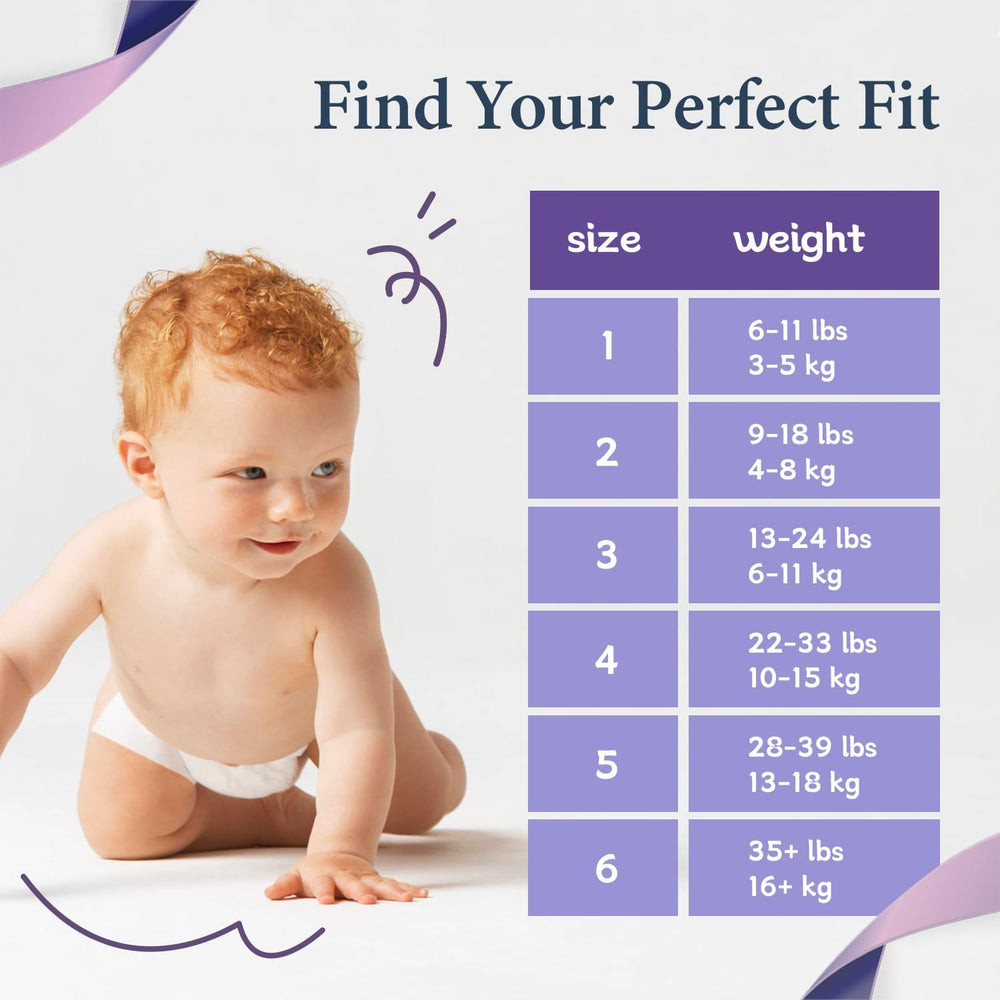 Ekologické plenky pro novorozence velikost 1 (3-5 kg) Ultra tenké měkké hypoalergenní pro citlivou pokožku 3D ochrana proti prosakování Prémiový indikátor vlhkosti při denním a nočním nošení 180