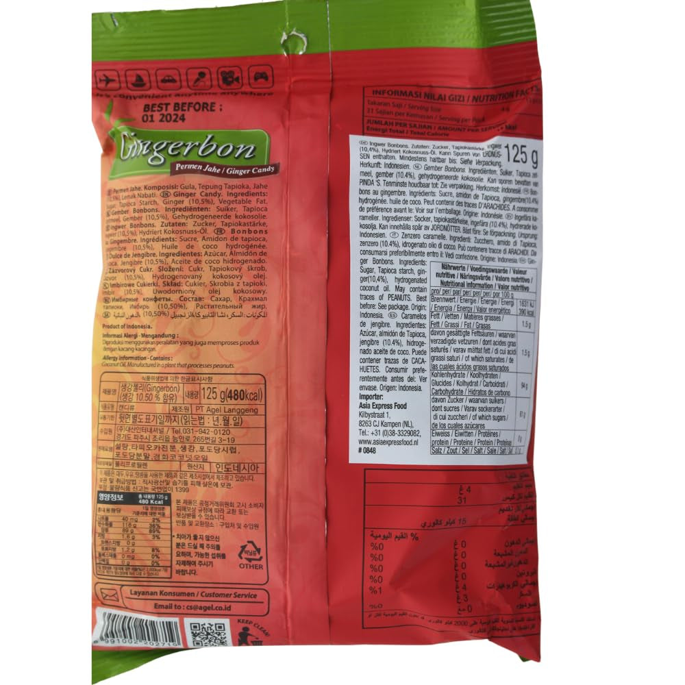 Zázvorové bonbóny - (1 x 125 g) (balení 3 ks)