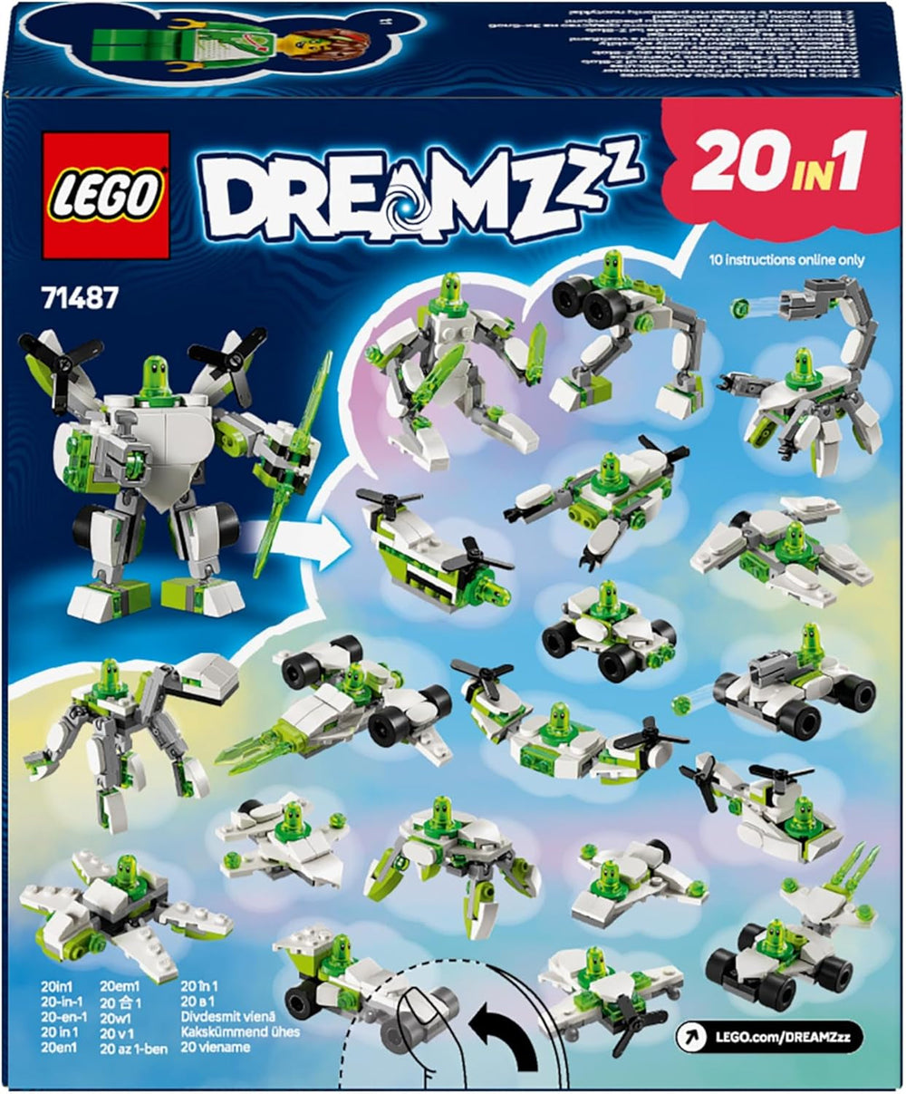 LEGO Dreamzzz Z-Blob's Robot and Vehicle Adventure, Toy Mech 20 v 1, pro dívky a chlapce, děti od 7 let, Fantasy herní sada s minifigurkou Mateo, 20 verzí Z-Blob 71487 Stavebnice Beuche den LEGO-Store