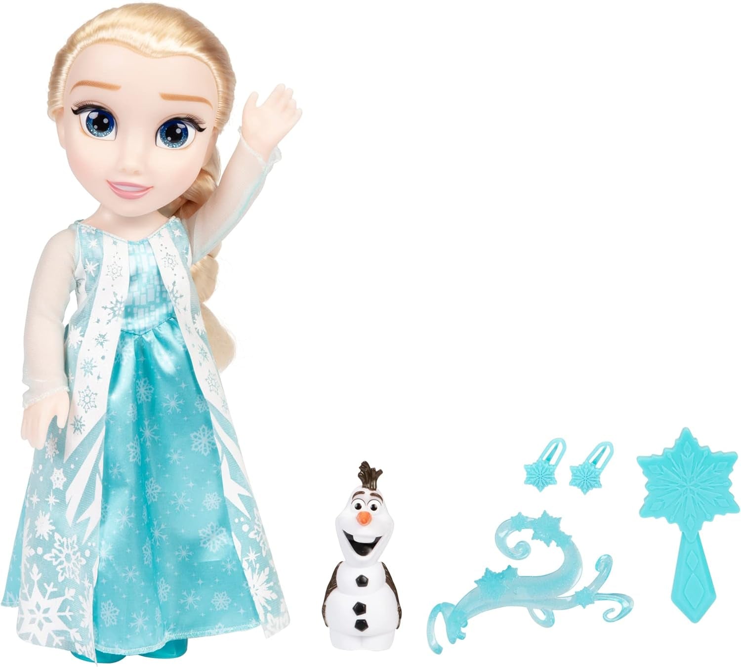 Disney Die Eiskönigin - Frozen - Singende ELSA Puppe 35 cm, singt „Let It Go“, inklusive Zubehör für zusätzlichen Spielspaß, perfekt Mädchen ab 3 Jahren, 225306, Türkis