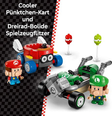 LEGO Mario Kart - Baby Mario vs. Baby Luigi Nintendo Sběratelské figurky 2 sestavitelné Speedmen Dárek pro kluky, dívky a hráče 8+ dobrodružná hračka 72034 Stavebnice Besuche den LEGO-Store