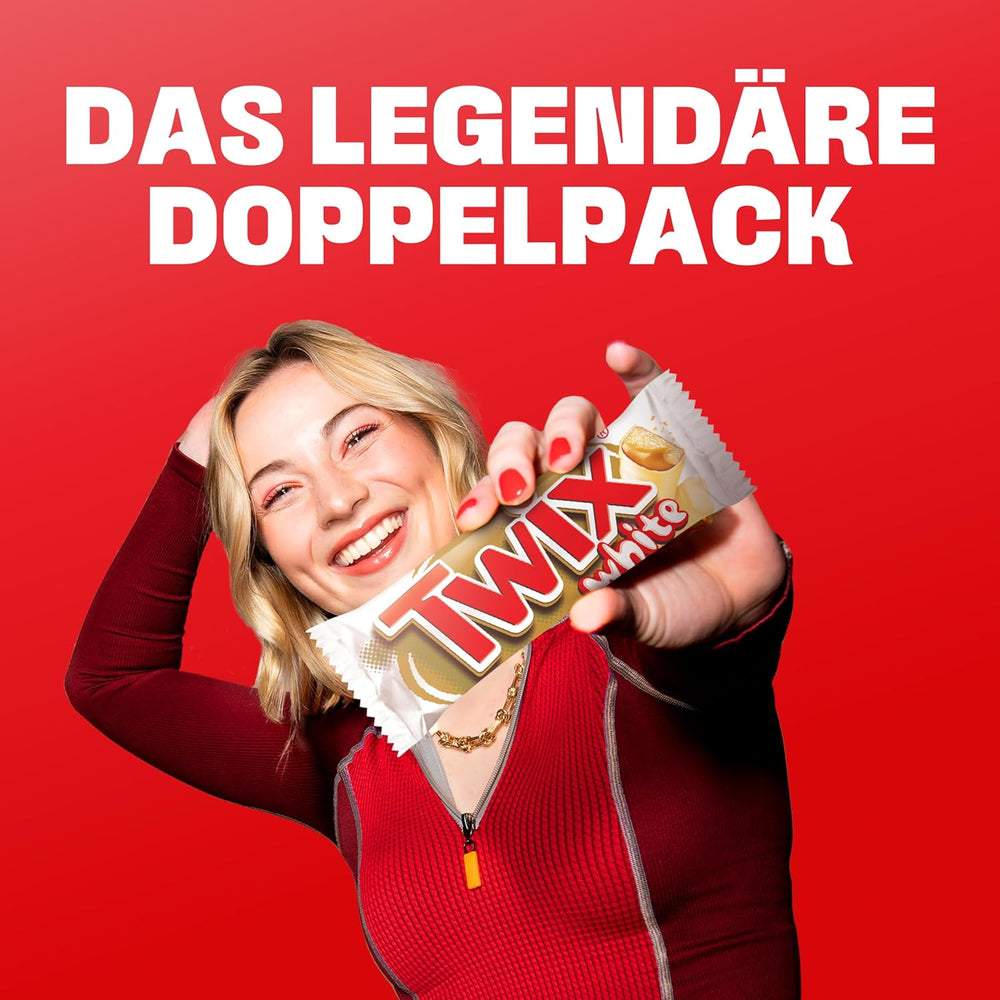 Twix bílé čokoládové tyčinky; karamel, sušenky, bílá čokoláda; více balení čokolády; 5 tyčinek (5 x 46 g)