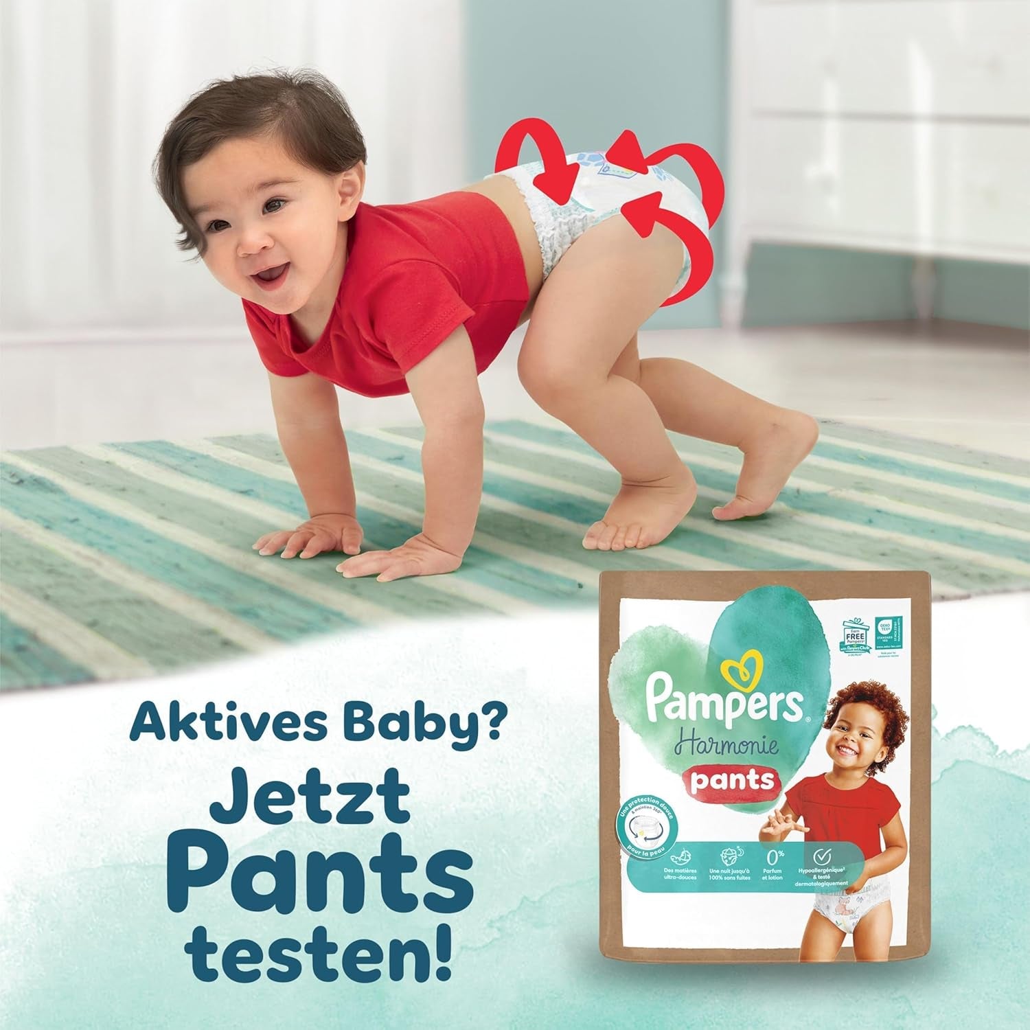 Plenky Pampers Harmony velikost 6, 144 plen, 13kg+, Jemná ochrana pokožky se 100% ochranou Pampers