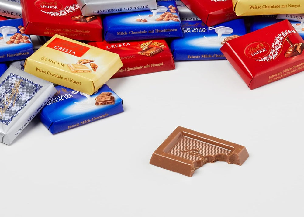Krabička na čokoládu Lindt Swiss Classic Collection | Tyčinky z mléčné čokolády | Mini čokoládové tyčinky | 185 g | Čokoládový dárek