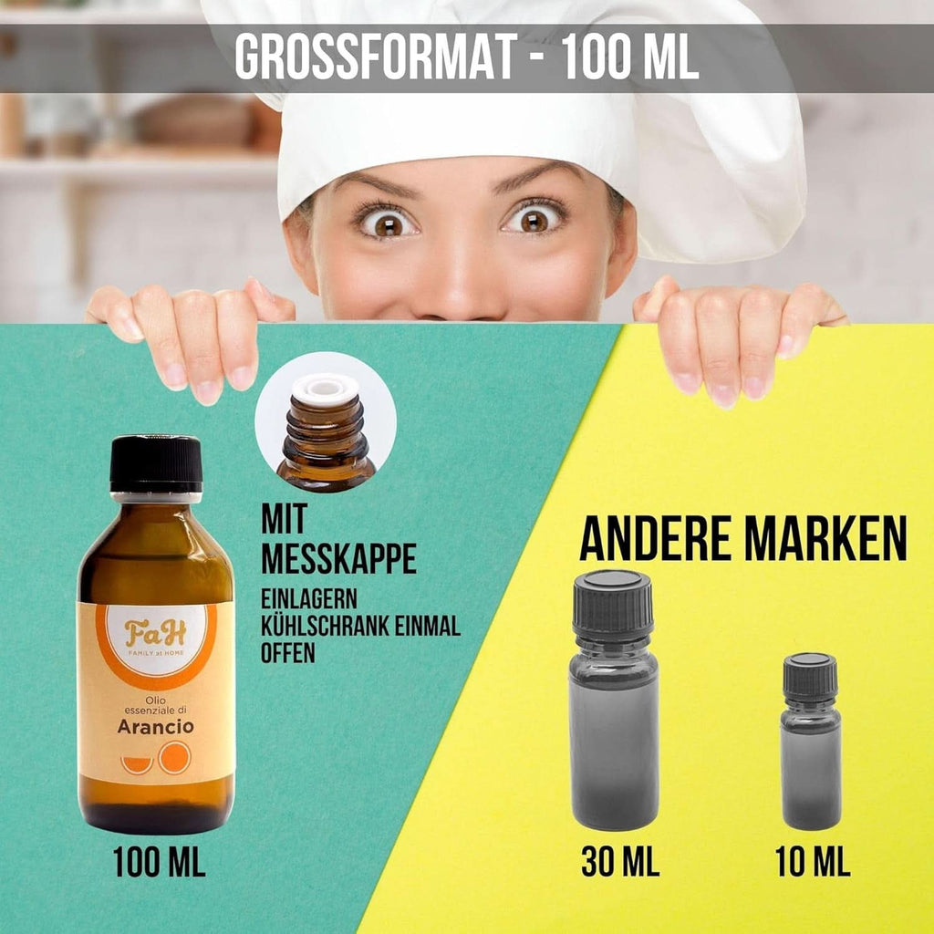 Aromă alimentară de portocale pentru patiserie, 100 ml, fara zahar si gluten Arome Naty Shop