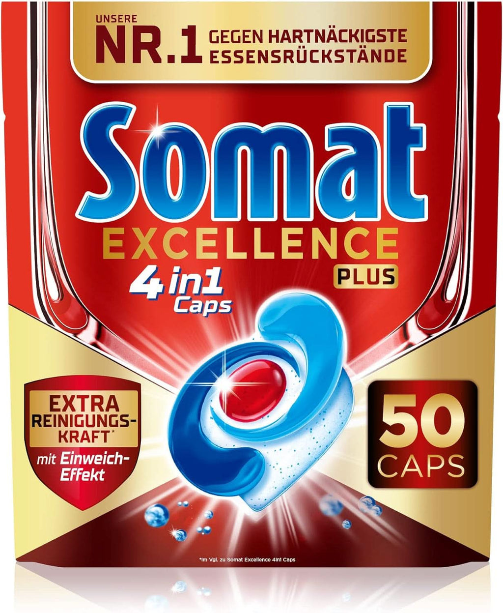 Somat Excellence plus 4In1 Caps (50 Caps), tablete de spălat vase Naty Shop