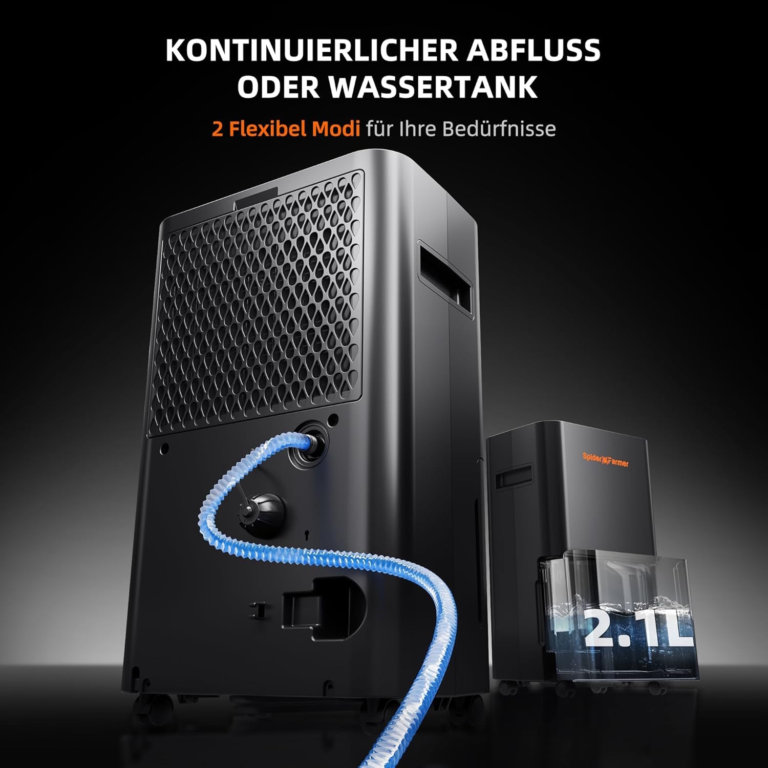 SPIDER FARMER Odvlhčovač, 12L odvlhčovač rostlin s ovládáním vlhkosti, ovládáním aplikací, 24h funkcí časovače pro pěstební stany, elektrický odvlhčovač pro vnitřní zahrady, byty a sklepy