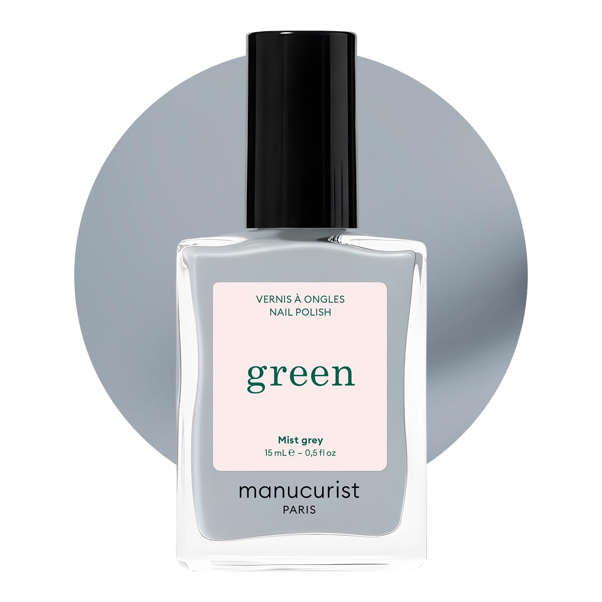 Manucurist Green - Rosy Beige Shell Beige Lak - Rychleschnoucí lak na nehty - DIY Nails - Vegan 12-Free - Rostlinná báze - Lak na nehty - Vyrobeno ve Francii