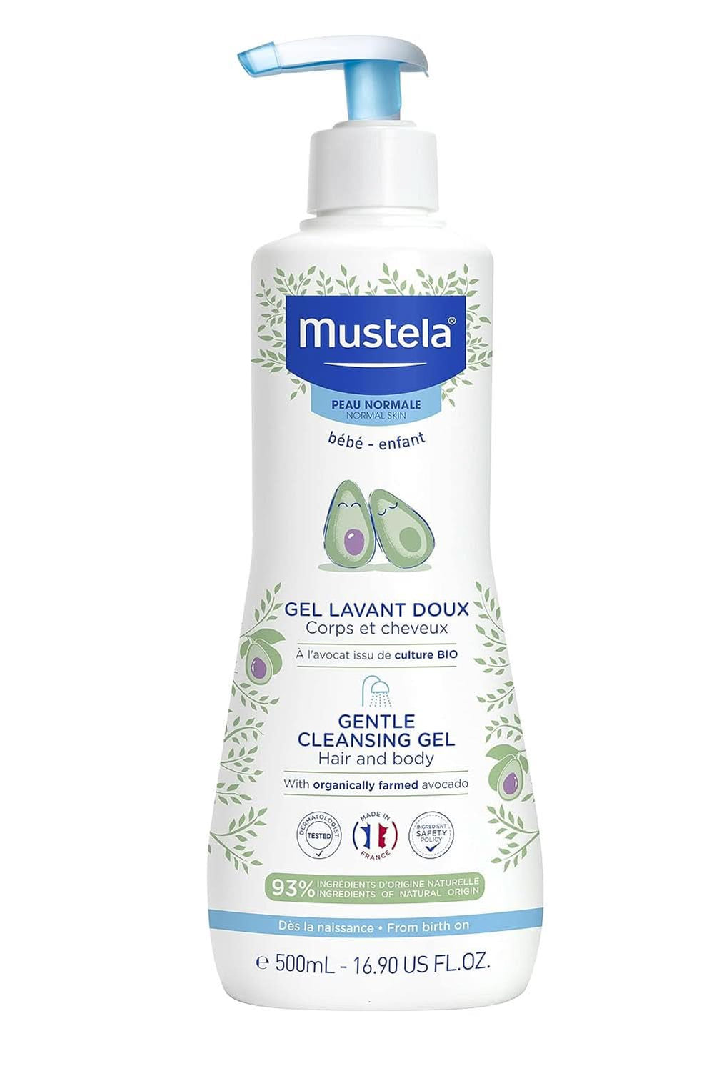 Mustela, Delicate mycí gel, 500 ml Mother and Child Naty Shop