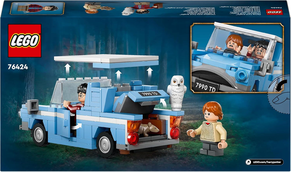 LEGO Harry Potter Létající Ford England Stavební autíčko pro děti Dárek pro chlapce, dívky a všechny fanoušky od 7 let Sada se 2 minifigurkami včetně Rona Weasleyho Hra na hrdiny 76424 Stavebnice Besuche den LEGO-Store